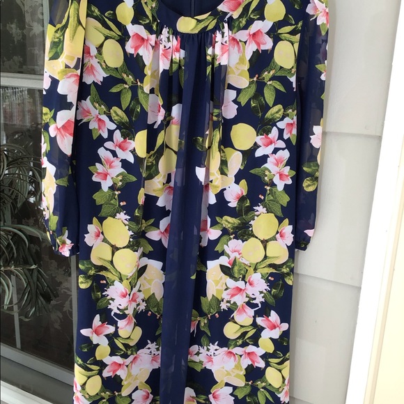 Ave-mended New York co. Womens flowered flowing Dress XXLarge silky polyester - Picture 3 of 13
